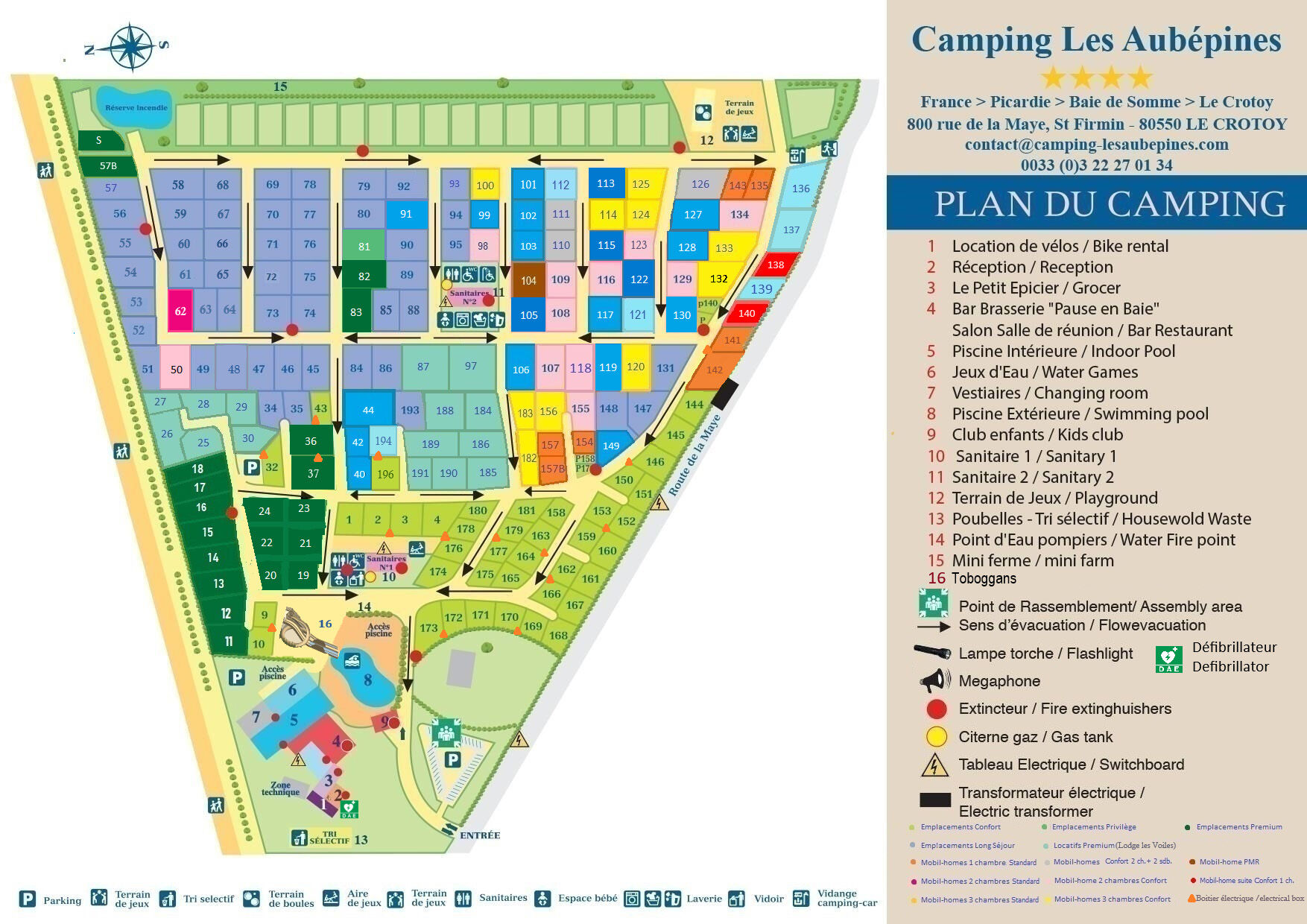 plan camping les aubepines