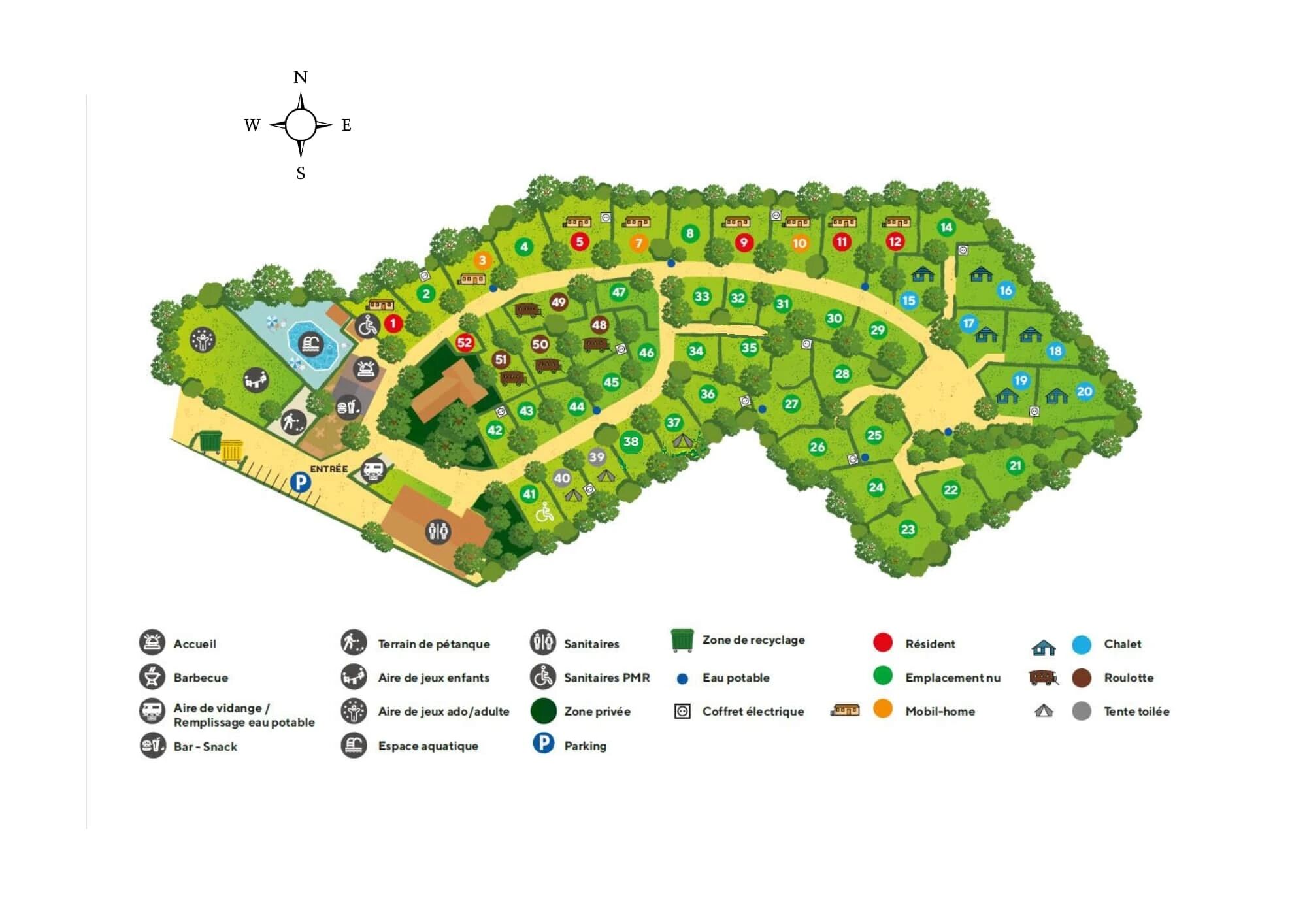 Camping Saint Martin plan