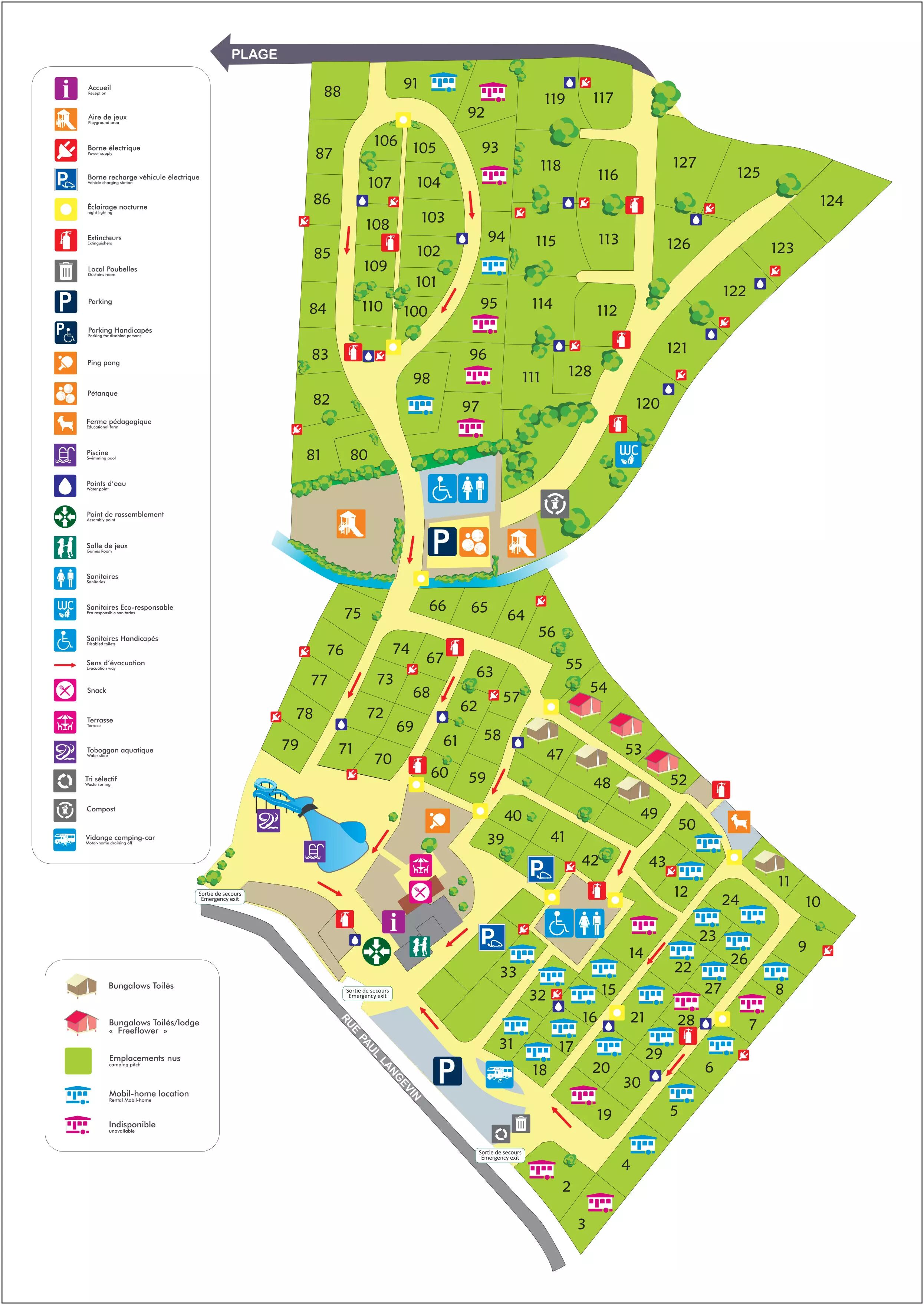Plan Flower Camping_La Grande Plage