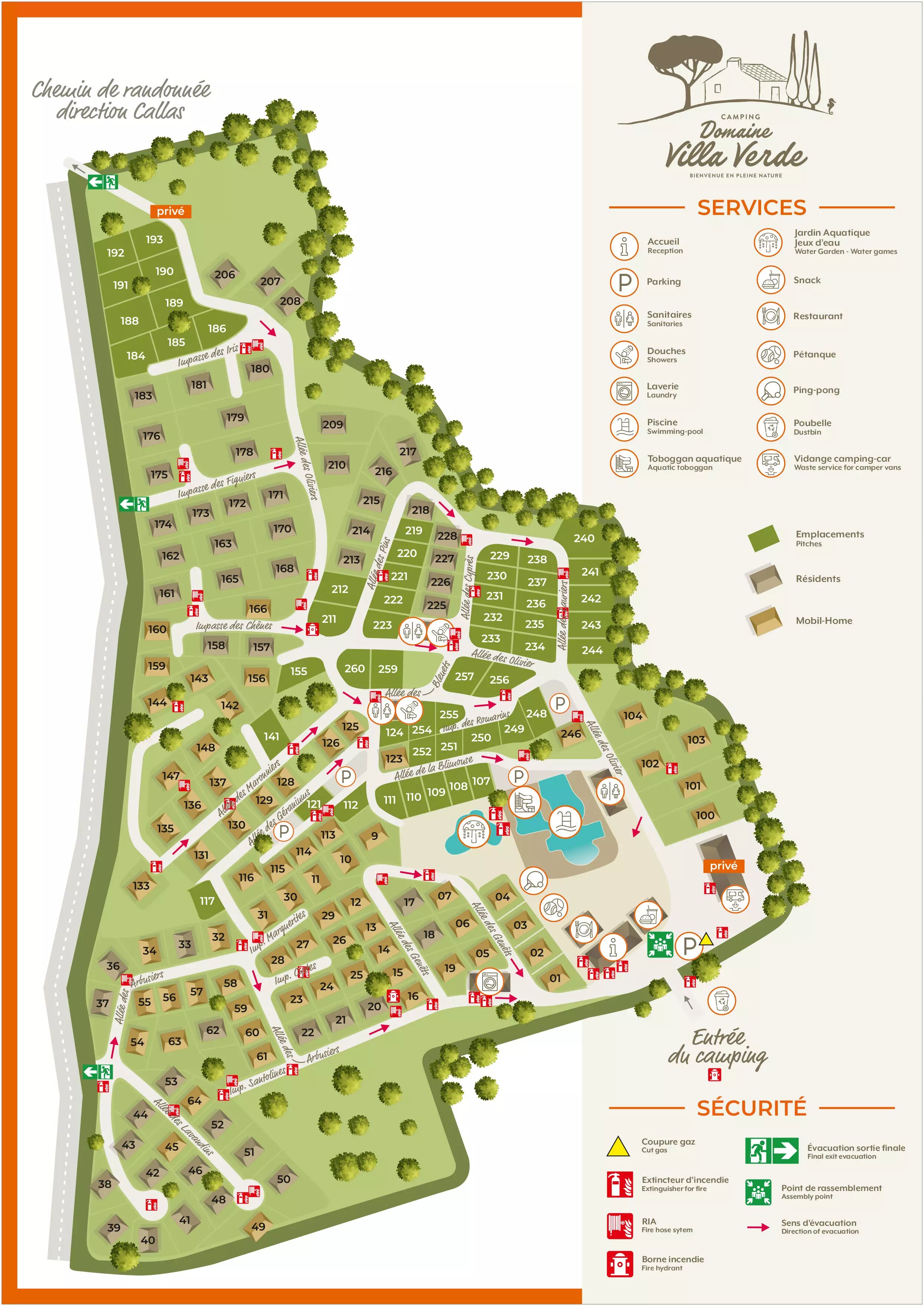 Plan Flower Camping_Domaine Villa Verde