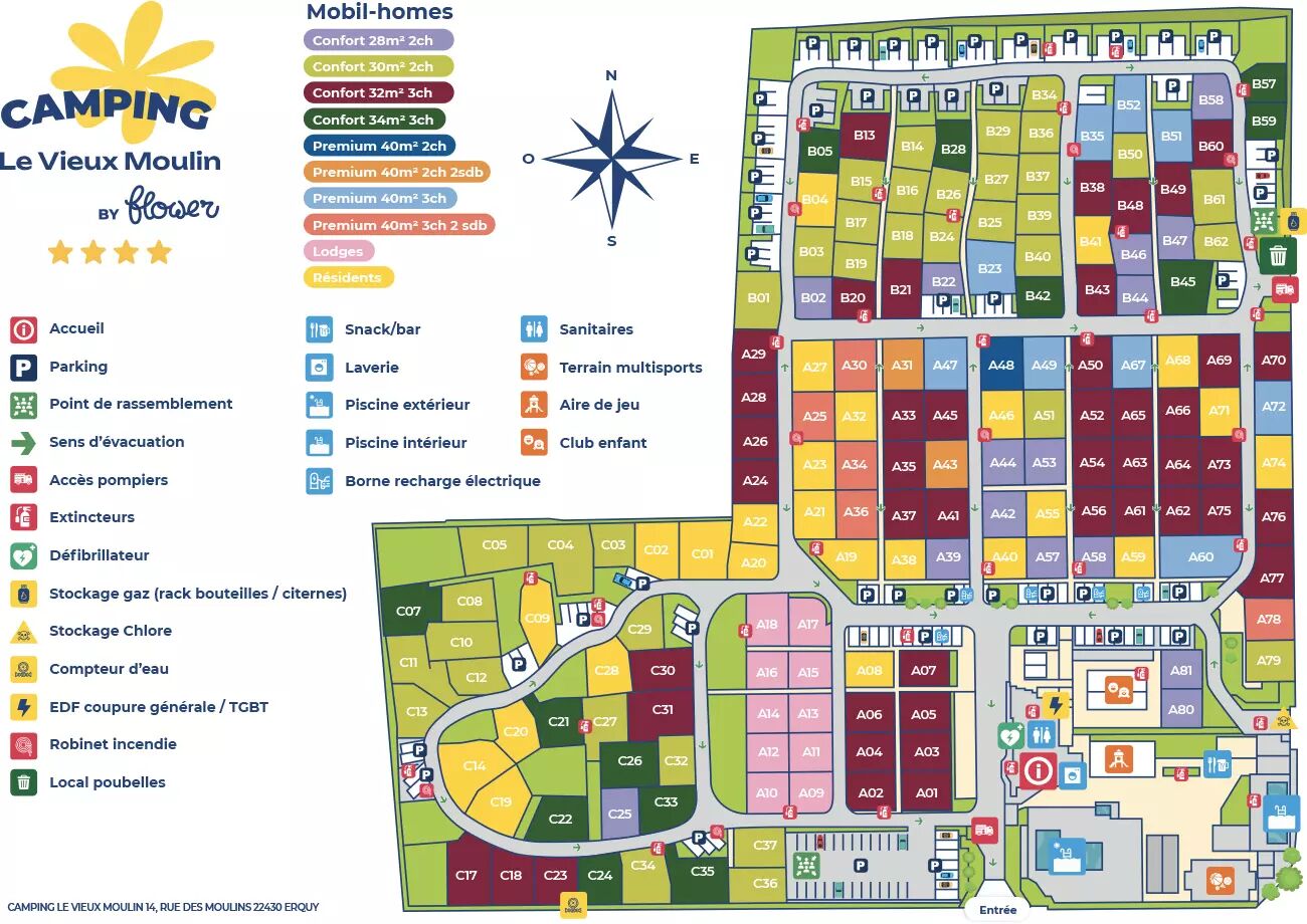 Plan Camping  Le Vieux Moulin
